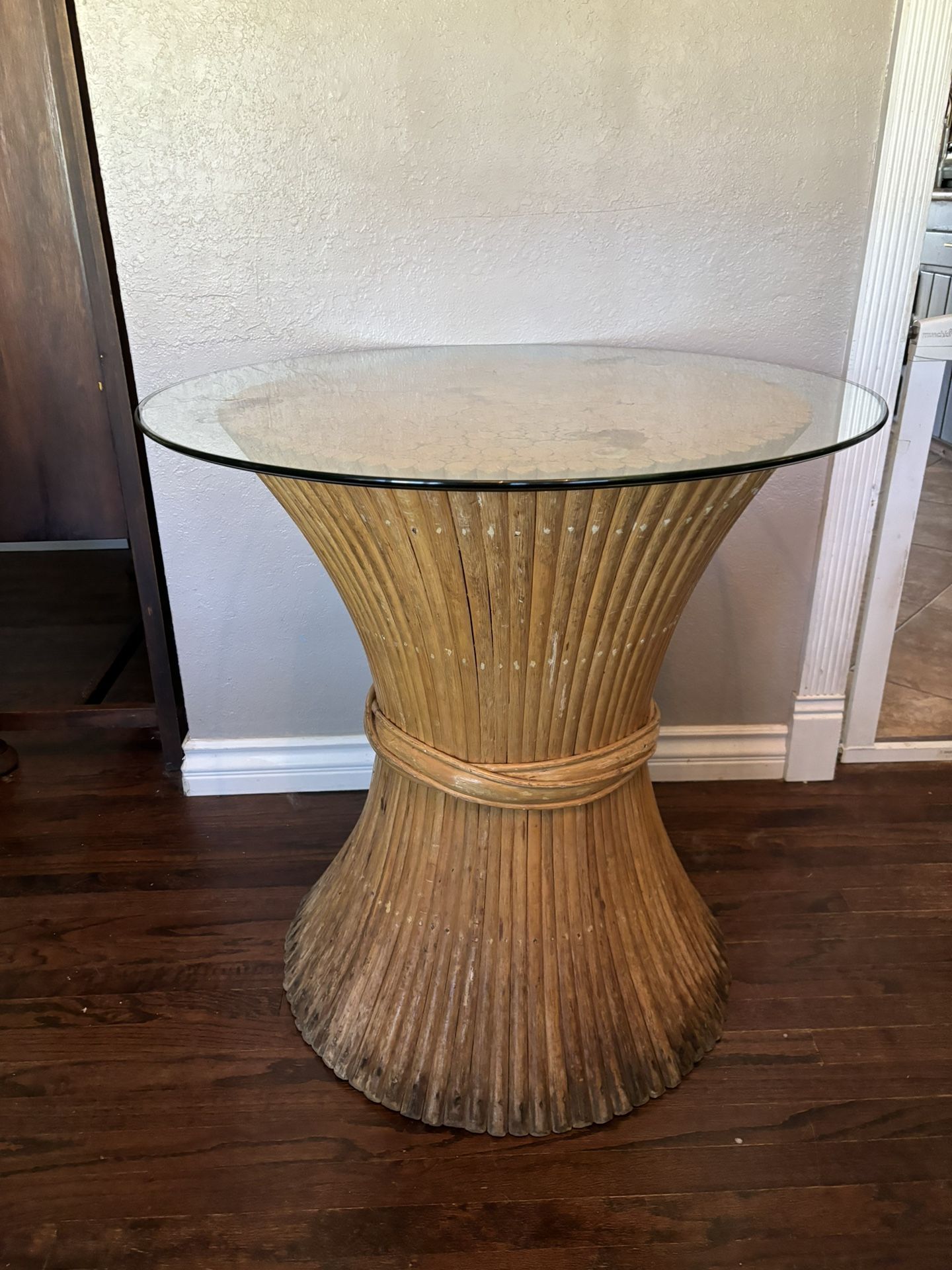 McGuire Wheat Sheaf Bamboo/Rattan Table