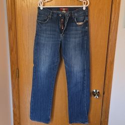 Lucky Brand Relaxed Straight Blue Denim Jeans Medium Wash 5-Pocket Men