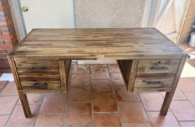 Wood Desk- Real wood, modern, midcentury look (5ft L, by 28" W, by 30" H)