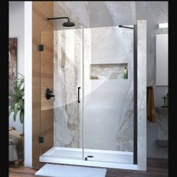 Dreamline Unidoor Frameless Bathroom Glass Shower Door 