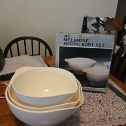 Set Of 3 Melimine Nesting Mixing Bowls