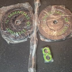 Curl Bar And Weights 