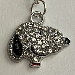 Snoopy Dog Rhinestone Charm Pendant Jewelry - Nostalgic Jewelry