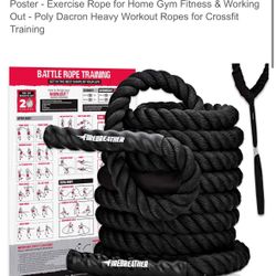 Exercise Rope fire Breather Battle Rope 30’