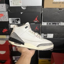Jordan White Cement Reimagined 3s size 12 USED