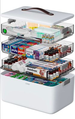 CTIME 4-Tier Medicine Organizer - Portable Medicine Cabinet with Handle
Multipurpose