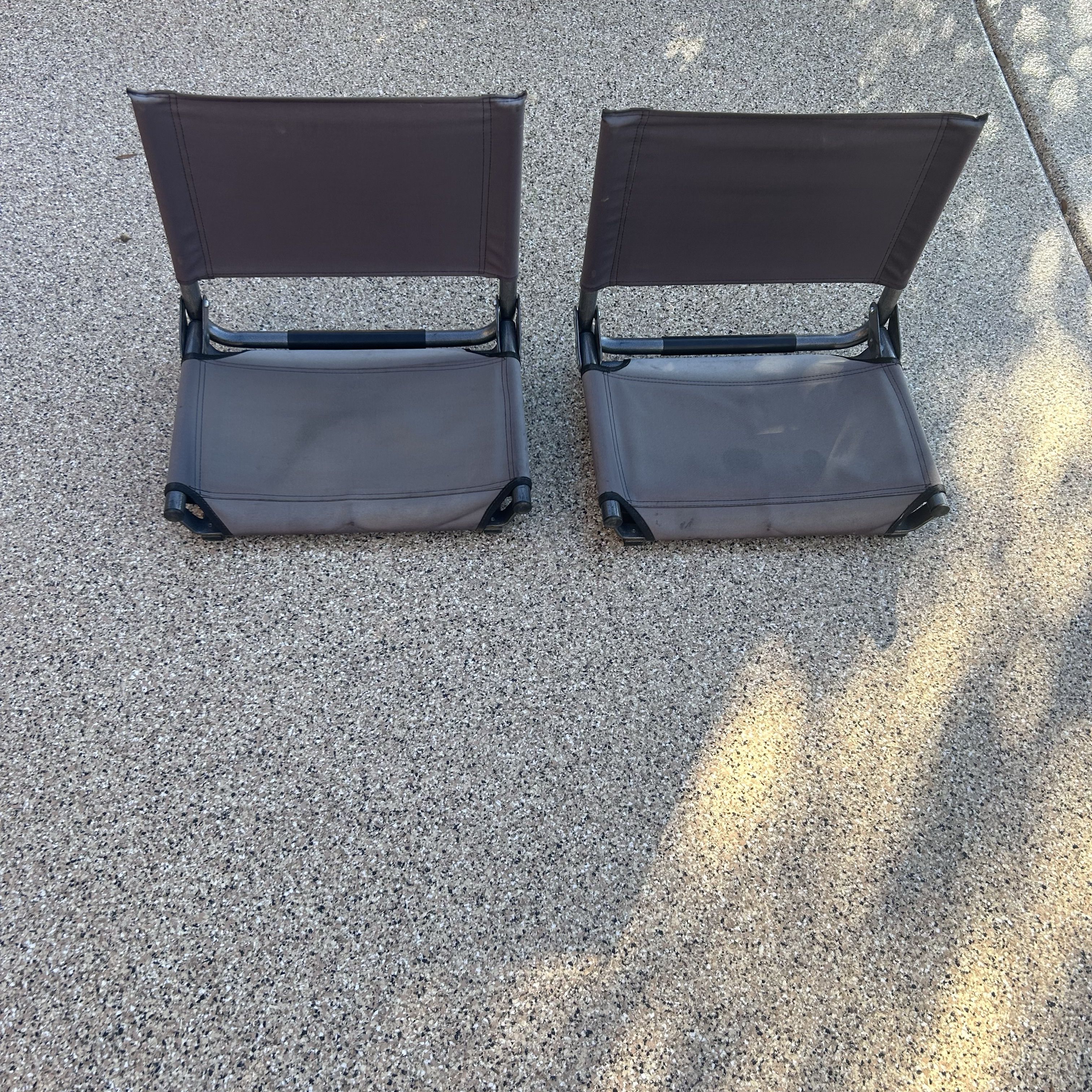 2 Black Portable Stadium Chairs
