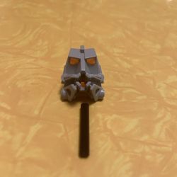 LEGO Brand BIONICLE Head Connector Block 32553c03 Lt Gray & Trans Neon Yellow x1