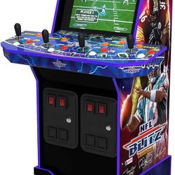 Arcade1Up NFL BLITZ Legends arcade machine with Riser.