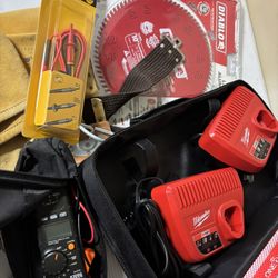 Lot Milwaukee Diablos Klein Tools Fluke Test Leads Tool Belt Leather Lot New 
