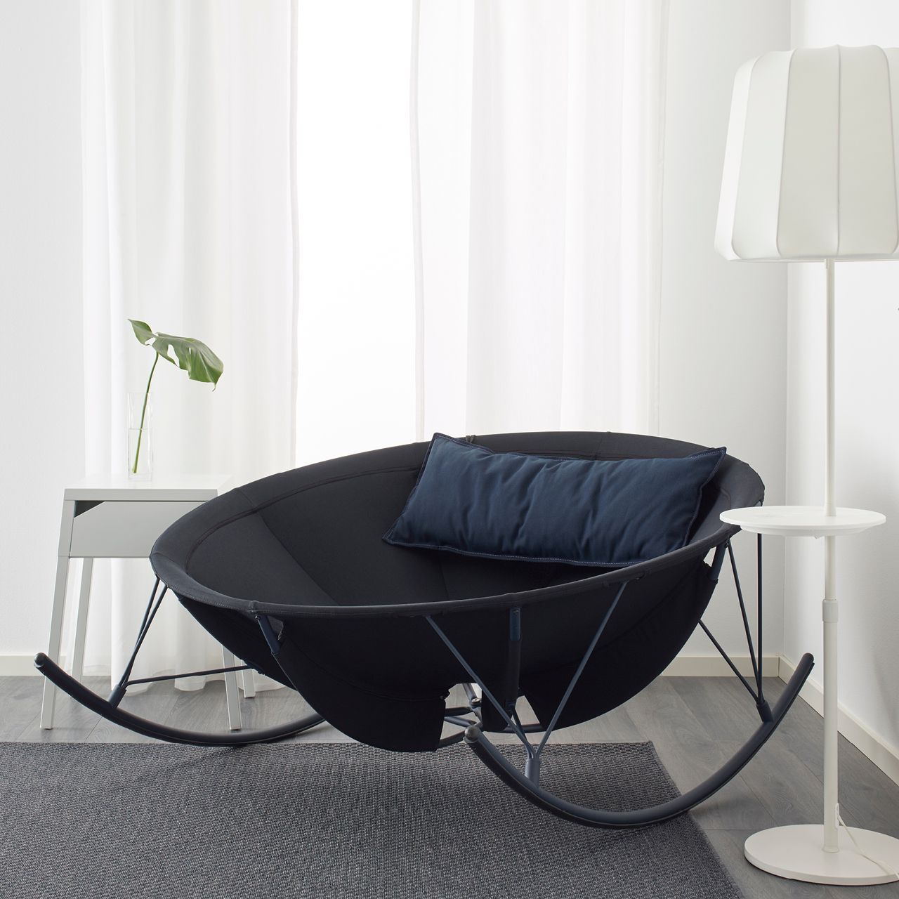 Ikea 2018 Black Circular Round Rocking, Round Rocking Chair Ikea