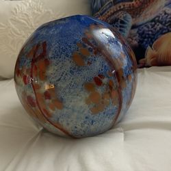 Murano Style Speckled / Confetti Glass Vase