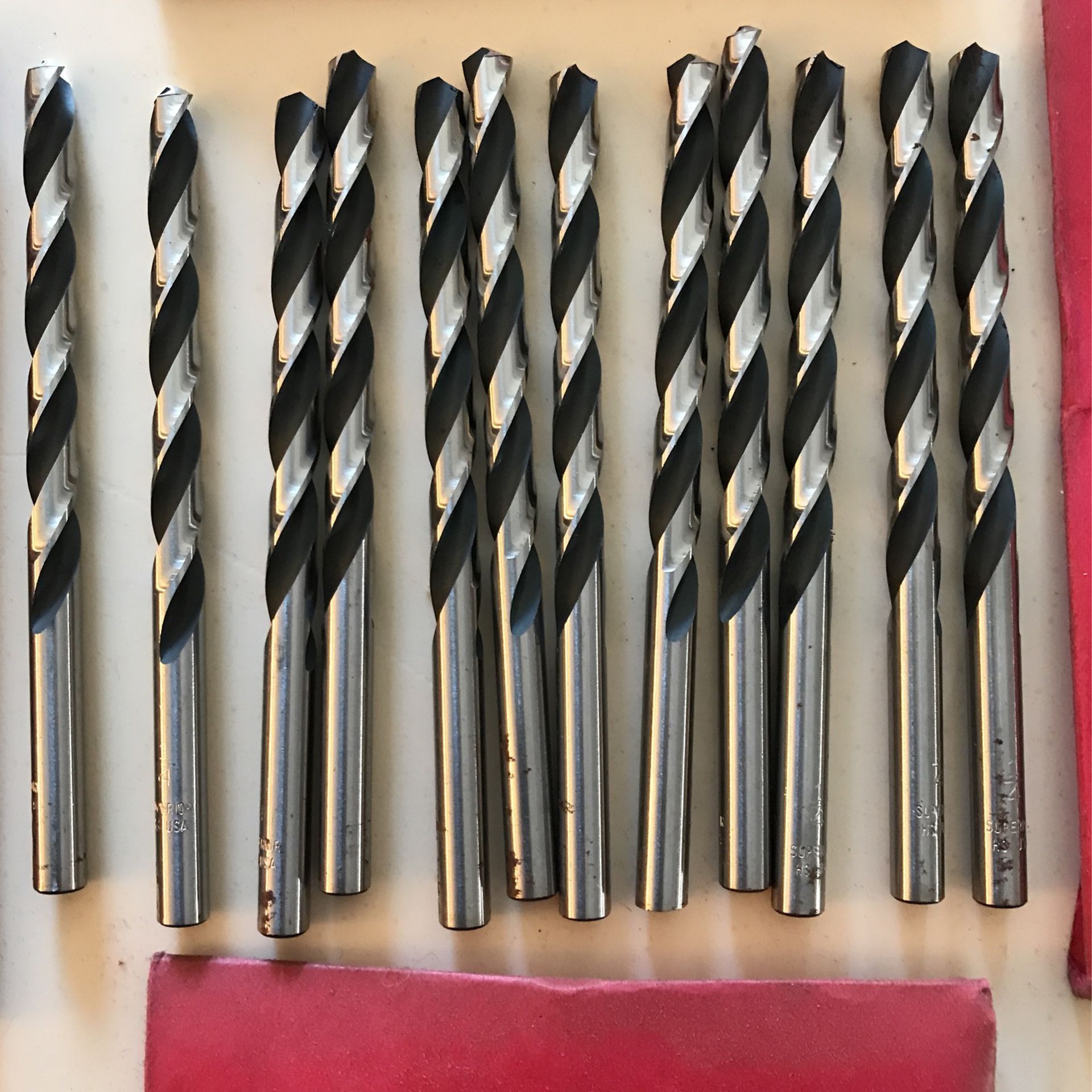 1/4 Inch High Speed Drill Bits 12 In A Package