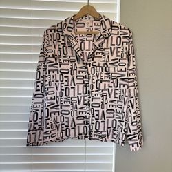 Victoria’s Secret Women’s Long Sleeve Sleepwear Button Pajama Top Pink Size XS