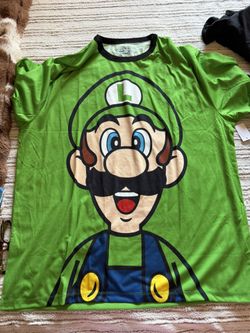 Universal Studios Hollywood Super Nintendo World Luigi T-Shirt Size 2XL