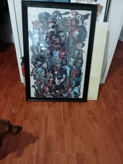 Framed puzzle poster