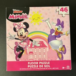 Disney Minnie Mouse Giant Floor Puzzle – 46-Pc Jumbo Puzzle for Toddlers & Kids