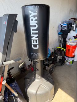 Punching bag and Boxing gloves