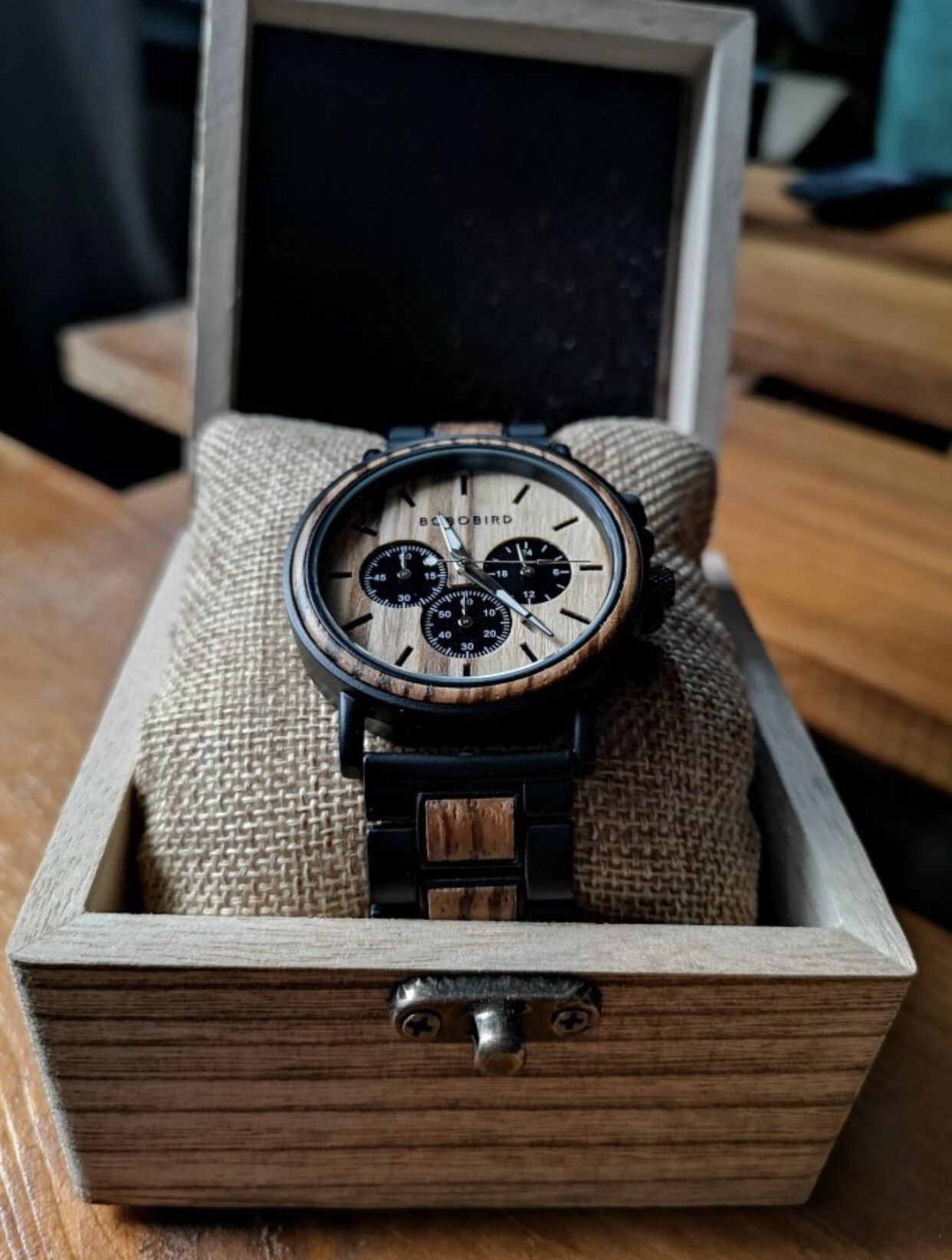 Luxury Wood Watch & Stainless Steel