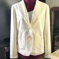 Renuar Cream Blazer Tailored Suit Jacket