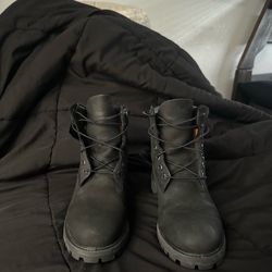 Timberland Premium 6-Inch Waterproof Boots - Black Nubuck