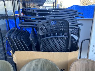 folding chairs with ornate backing