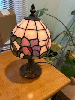 Vintage Stained Glass Desk Lamp