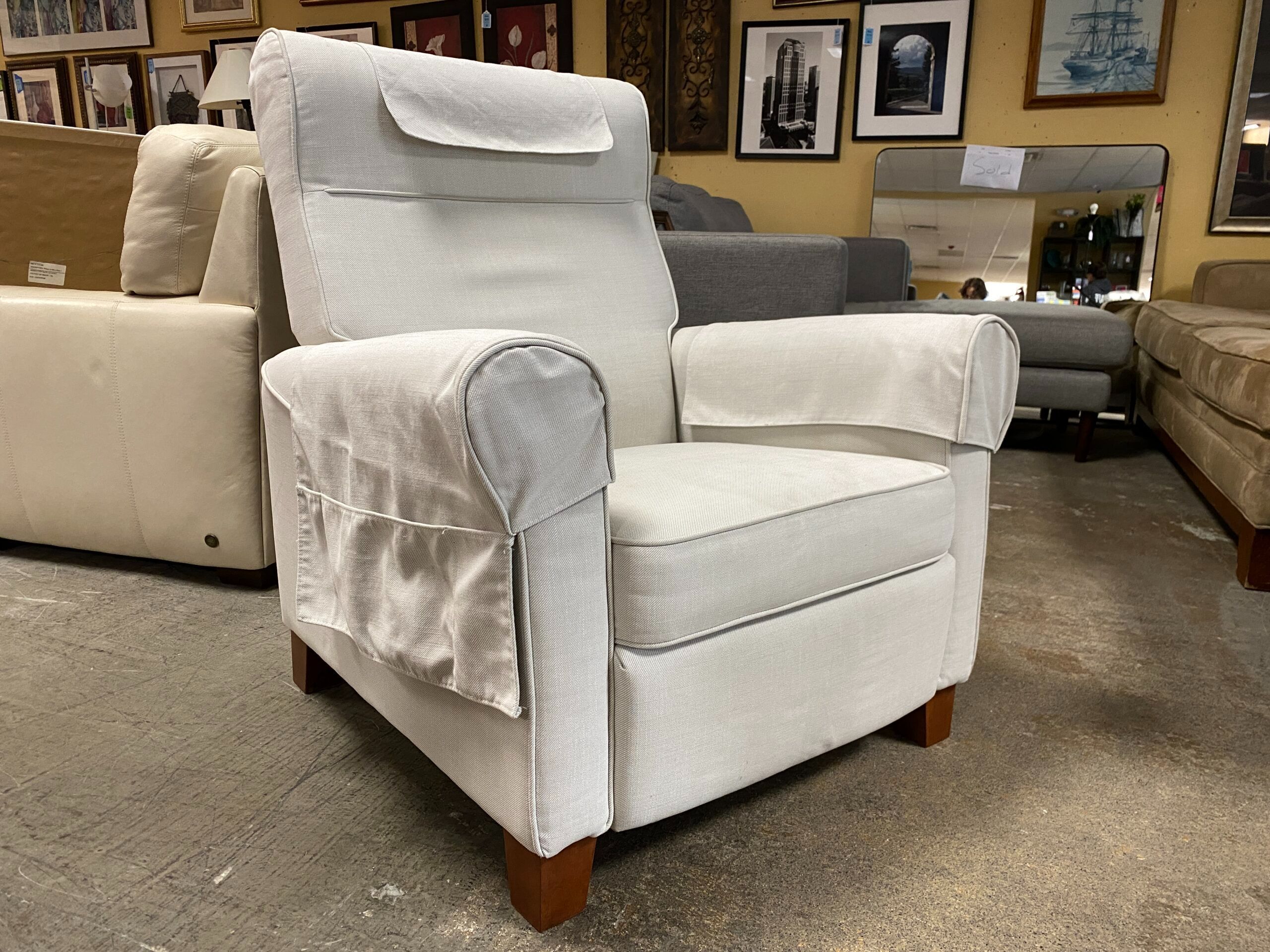 IKEA Muren White Manual Reclining Armchair