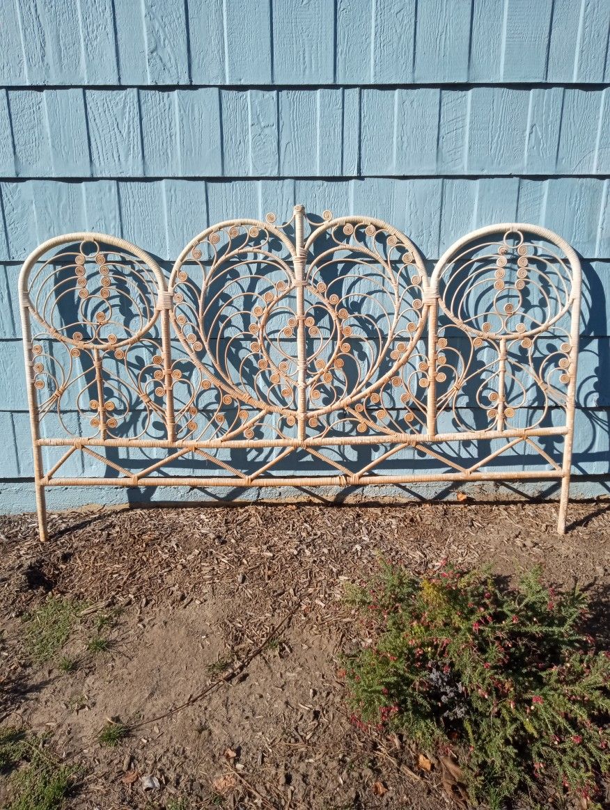 Queen~Size Wicker Headboard