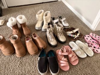 Girls shoes/boots, clothes sweaters, hello kitty