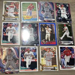 Los Angeles Angels Baseball Card 🐐 Lot (12) - Trout (9), Ohtani (2), Ryan (1)