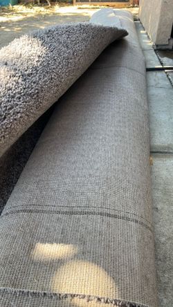 Grey roll carpet new plush $180