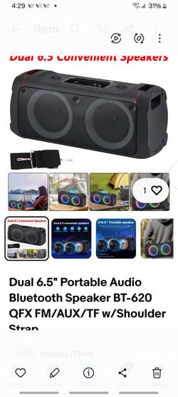 DUAL 6.5" BLUETOOTH PORTABLE SPEAKER