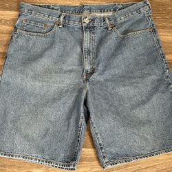 Levis 550 Jean Shorts Men Size 40 Blue Relaxed Fit Medium Wash Denim 100% Cotton
