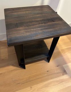 Quality Wood and Black Iron End Side