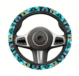 Ethnic Geometric Aztec Tribal Car Steering Wheel Cover Comfort  New never Used