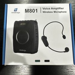 Bluetooth 5.0 Voice Amplifier with Wireless Mic Headset