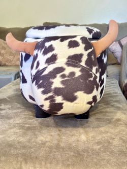 Cow Storage Ottoman with Horns