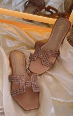 HAILEY ROSE GOLD- Women’s Flat Slide Sandals – Handmade Woven Summer Sandals