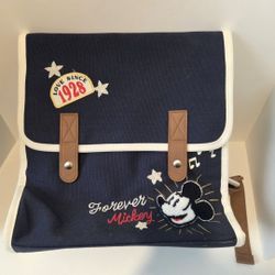 New. Disney Parks Forever Mickey Mouse Messenger Bag Canvas Backpack Heritage