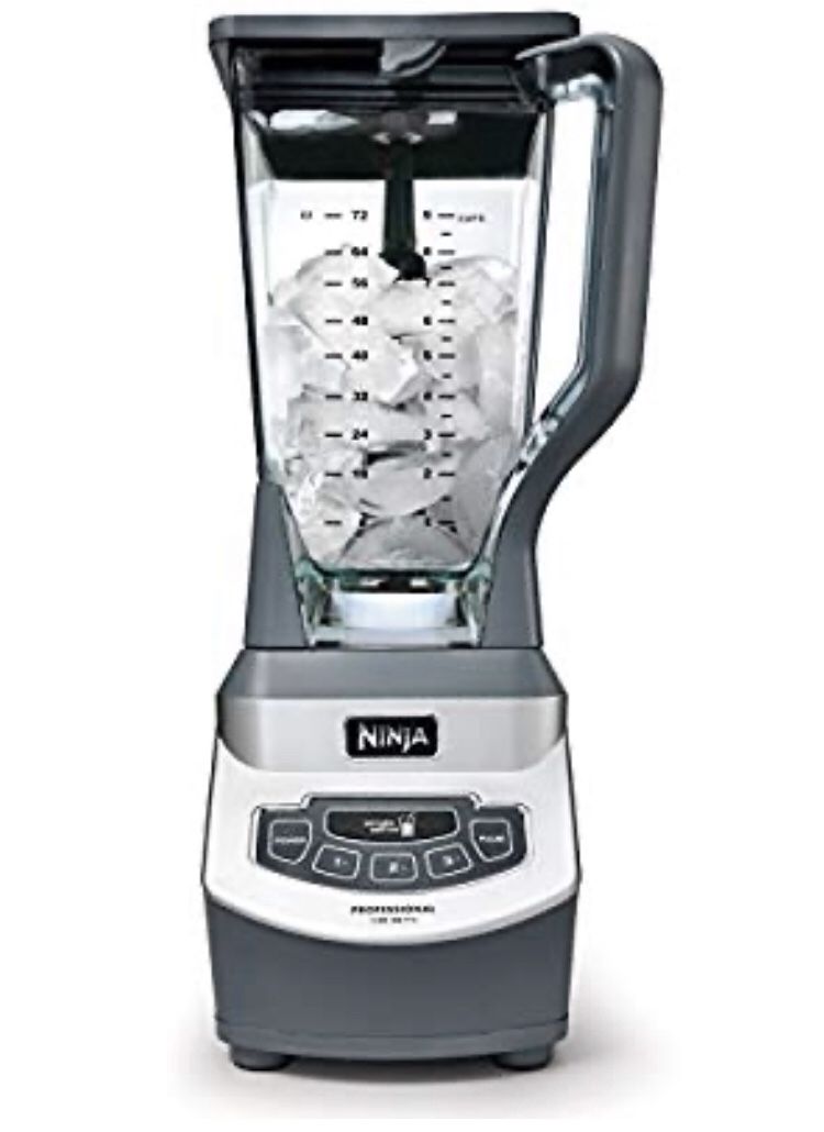 Ninja Professional Countertop Blender with 1100-Watt Base, 72oz Total Crushing Pitcher and (2) 16oz Cups for Frozen Drinks and Smoothies (BL660)