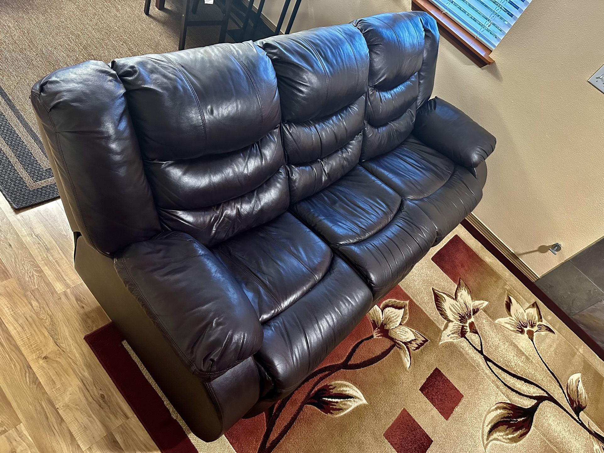 Ashley Furniture Real Leather Reclining Couch