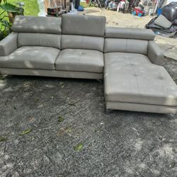 L Shape Beige Sofa $100
