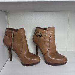 Leather Tan Platform Boots