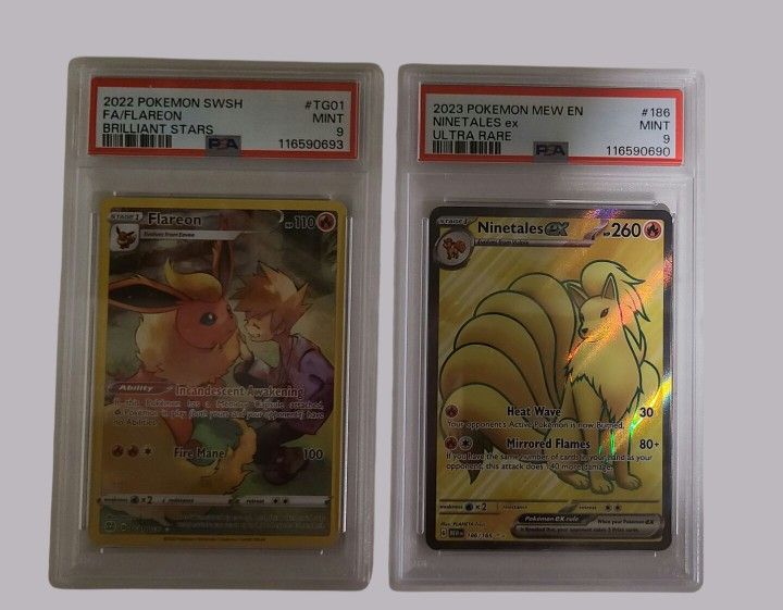 Ninetales and Flareon Graded Slabs for Sale