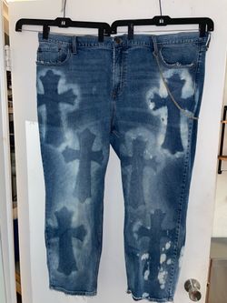 48x30 XL cross bleached jeans
