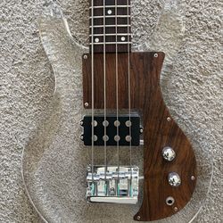 Lucite Electric Bass Guitar w/Gigbag!