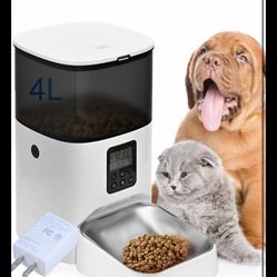“New”Andoll Cat& Dog 4 L Dry Food Feeder(voice Recorder,up To 8 Meals Day,timed Feeder(retail $69)