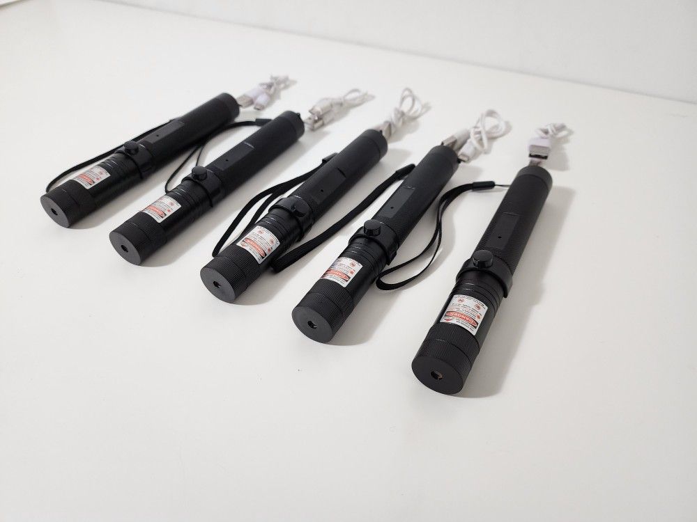 5pcs 303 USB Red Visible Beam L. Pointer Pen Focus/Zoom Light