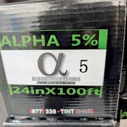 5% Window Tint 24in X 100 Ft